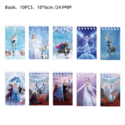 10 Pack Pocket Notebook Small Spiral 10 * 6CM Mini Notepad Princess Kids Colorful Memo Bulk Wired Lined for School Office Supplies Birthday Party Bag Fillers (Frozen)