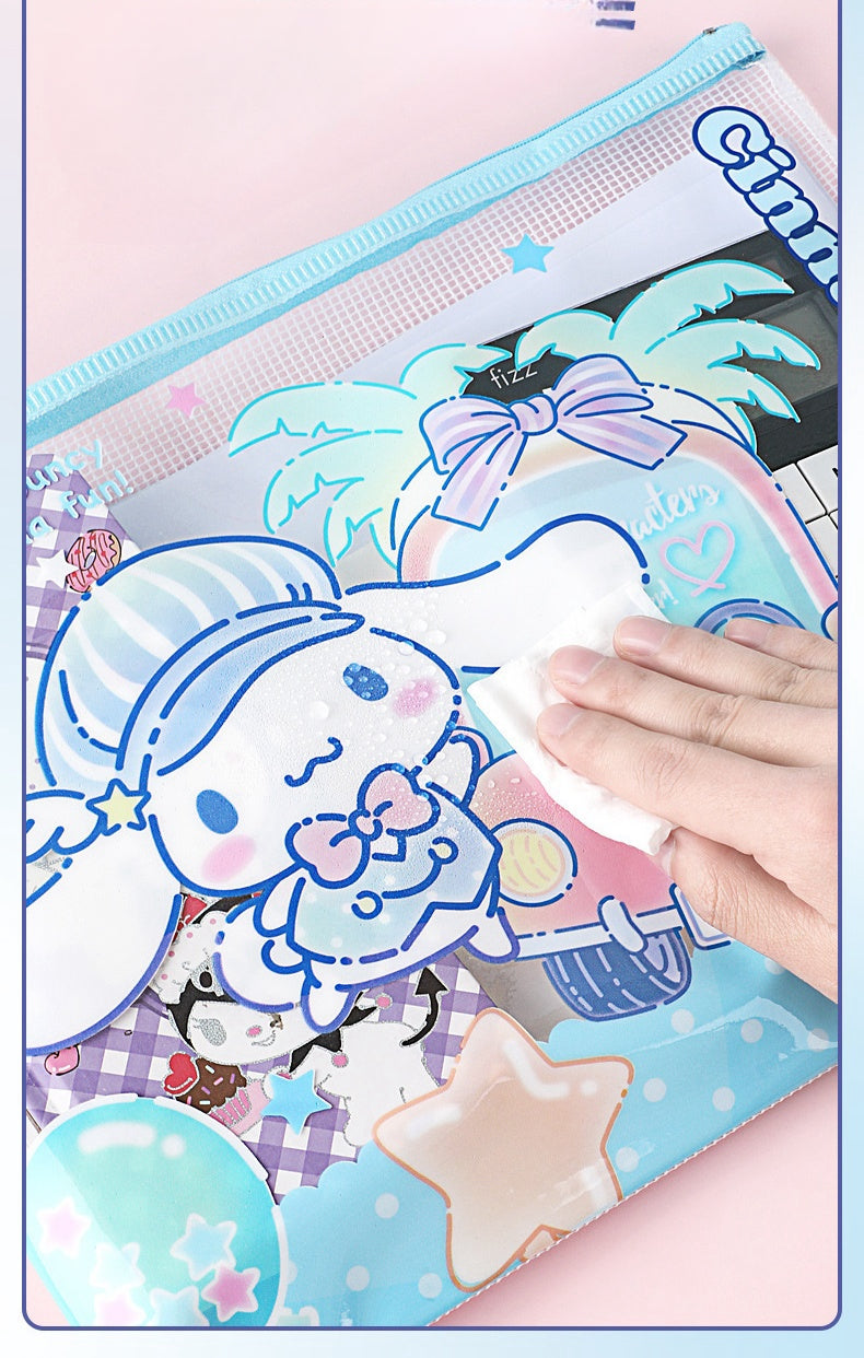 5PCS Plastic Wallets A4, 5 different designs Plastic Folders Popper Folder with Snap Closure, Lightweight Wallets for Document Office School Organization for Kids Adults