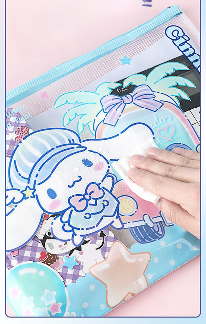 5PCS Plastic Wallets A4, 5 different designs Plastic Folders Popper Folder with Snap Closure, Lightweight Wallets for Document Office School Organization for Kids Adults