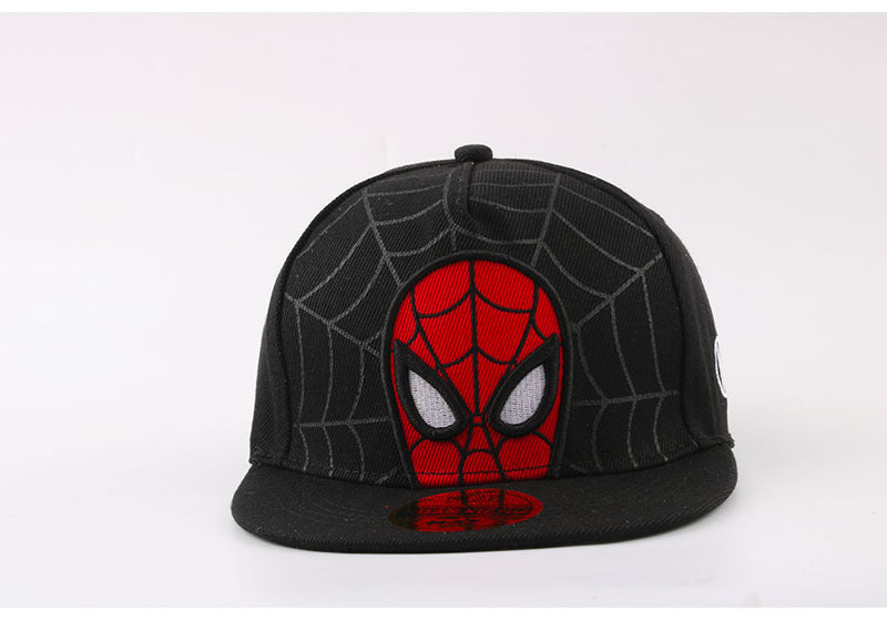 Kids Cotton Baseball Cap Hat for Boys, Boys Caps Perfect for Outdoor Sunny Days Sun Hat 3+ Years(Black Spiderman)