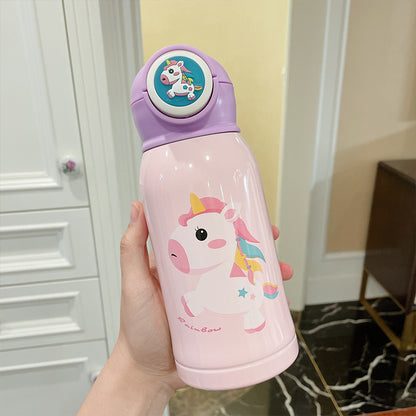 Kids Water Bottles for Girls, Stainless Steel Water Bottle for School, Vacuum Insulated, BPA-Free, Leak-Proof, Double-Walled, Metal Drink Bottle Hot Cold