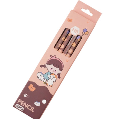 Pack of 12 Princess Spider HB Pencils with erasers Kids Children Party Bag Fillers School Office (Girls)