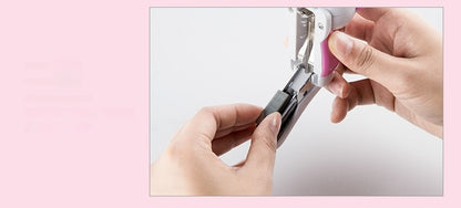 Mini Effortless Kitty Princess Desktop Staplers with 1000 Standard No.10 staples set Cute Stapler Gift for Student and Office School stationary Use （Hello Kitty）