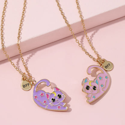 Best Friend Necklace Set, Matching BFF for 2 or 3 Friends, Ideal Friendship Jewelry Gift for Girls, Women, Sisters, Perfect for Birthdays and Special Occasions