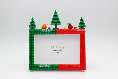Photo Frame Christmas Tree DIY Colourful Bricks Picture Frames for Desk Decor Family Friends Kids Gifts 7x5 Portrait & Landscape Creative Crafts Gift Set Boys Girls (Christmas 7X5(12.7*17.8))