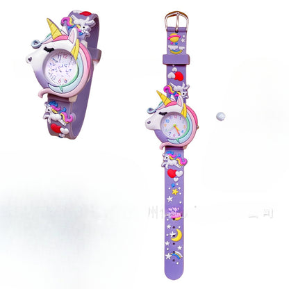 Analogue Quartz Watch with Stainless Steel Strap Bracelet Cats Girls Toddler Watches Gifts for Kids Birthday Gifts Gift Box