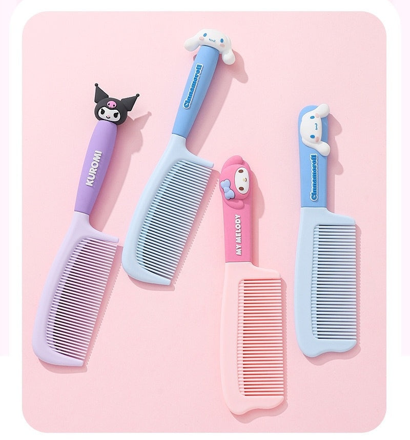 2 Pcs Girls Hair Brush Set, Fine Tooth Detangle Comb and Brush, Cute Travel Hairbrush for Girls Women Wet Dry Hair Curl Straight Styling