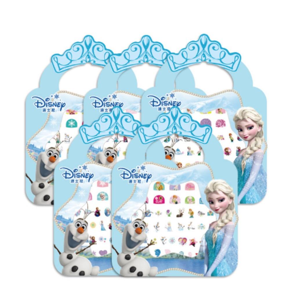 5 Sheets Toddlers Princess Elsa Minnie Kids Girls Nail Stickers Earring Stickers Art Decal Party Bag Fillers Decor for Kids Girls Birthday Gift