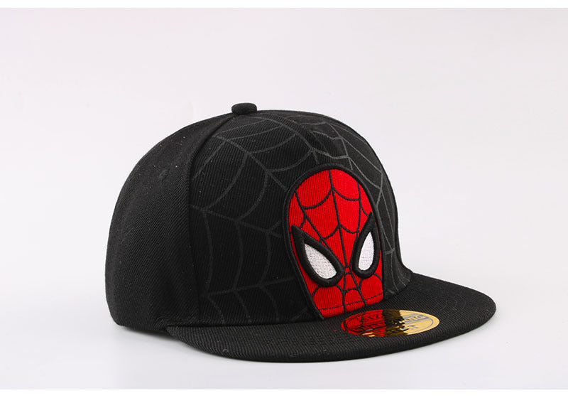 Kids Cotton Baseball Cap Hat for Boys, Boys Caps Perfect for Outdoor Sunny Days Sun Hat 3+ Years(Black Spiderman)