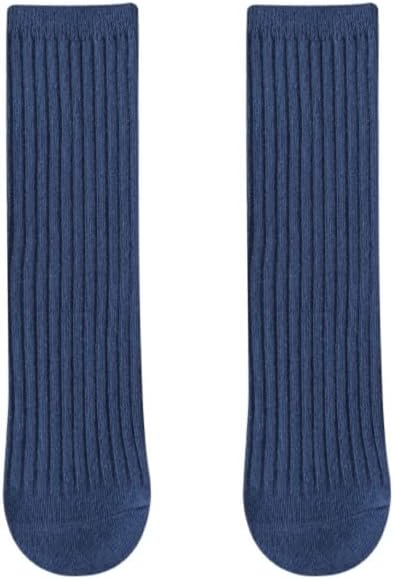 3 Pairs Back to School Kids Girls Knee High Plain School Uniform Colourful Cotton Rich Socks