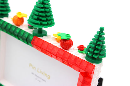 Photo Frame Christmas Tree DIY Colourful Bricks Picture Frames for Desk Decor Family Friends Kids Gifts 7x5 Portrait & Landscape Creative Crafts Gift Set Boys Girls (Christmas 7X5(12.7*17.8))