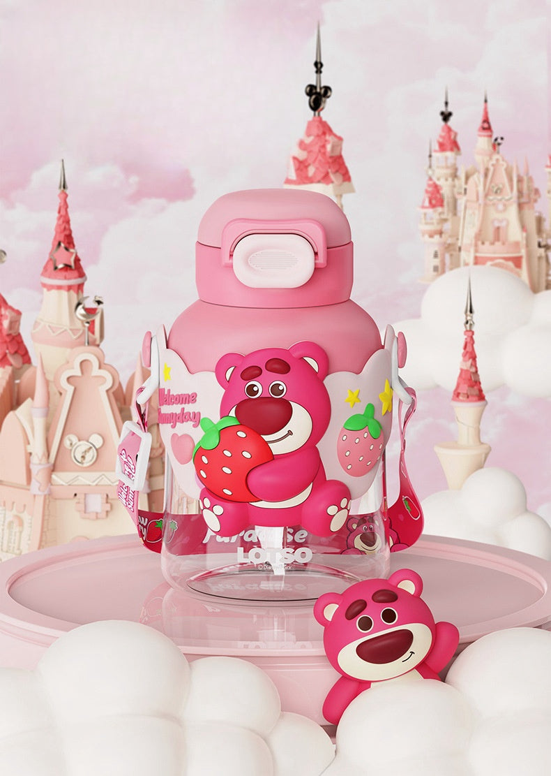 Buzz Frozen Spiderman Water Bottle Reusable Kids 700ml PP with Two Lids Leak Proof with straw Lid BPA Free Drinking bottle(Buzz)