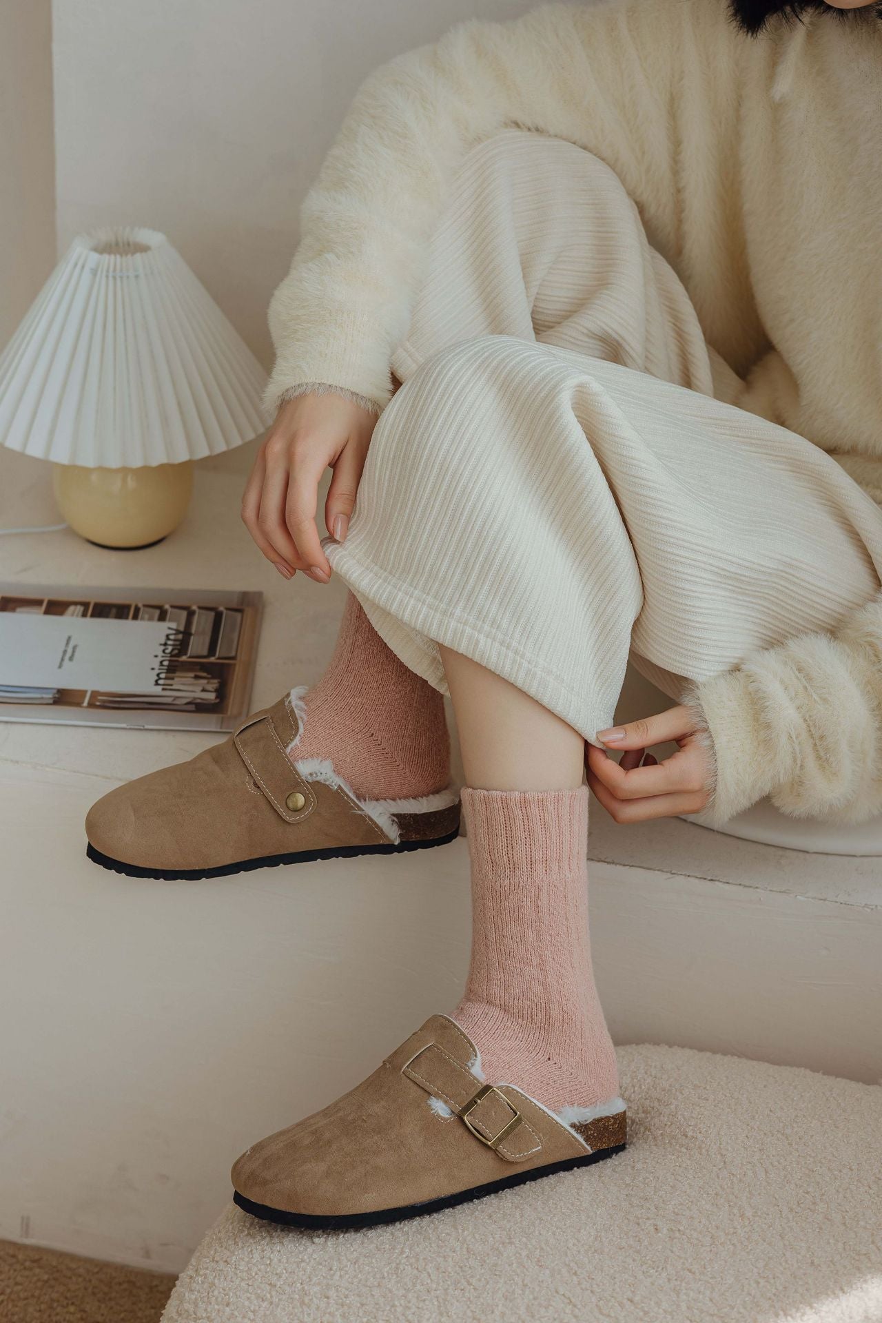 3 Pairs Ladies Thermal Socks Womens Warm Thick Heat Wool Knitting Walking Boot Hiking Socks Winter Christmas(A)