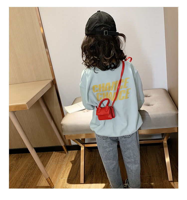 Shoulder Bag Girls Kids Children Handbags Portable Mini Coin Purse Messenger Crossbody Bag PU Mini Flip Bag Makeup Accessories Bags Gift Travel Holiday little small 9 * 4 * 13