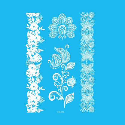 9 Sheets Women Men Gold Fashion Metallic Temporary Tattoos Waterproof Stickers Festival Fake Jewelry Tattoos Body Art