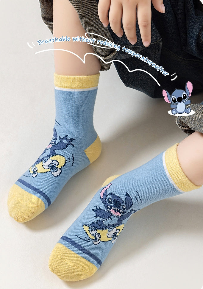 5 Pairs Toddlers Kids Costume cotton Infant Ankle Socks 1-5 Years (UK, Age, 1 Year, 5 Years, Regular, Stitch)