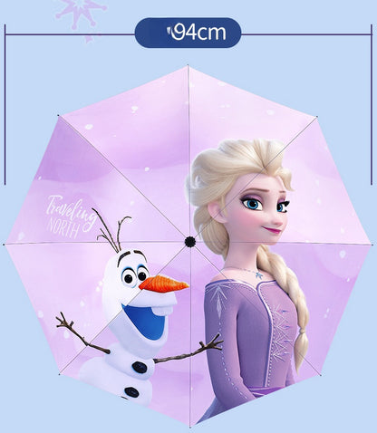 Umbrella for  Teens Kids Folding Telescopic UV Protection Umbrella Lightweight Travel School Work Gifts Girls Boys（Frozen）