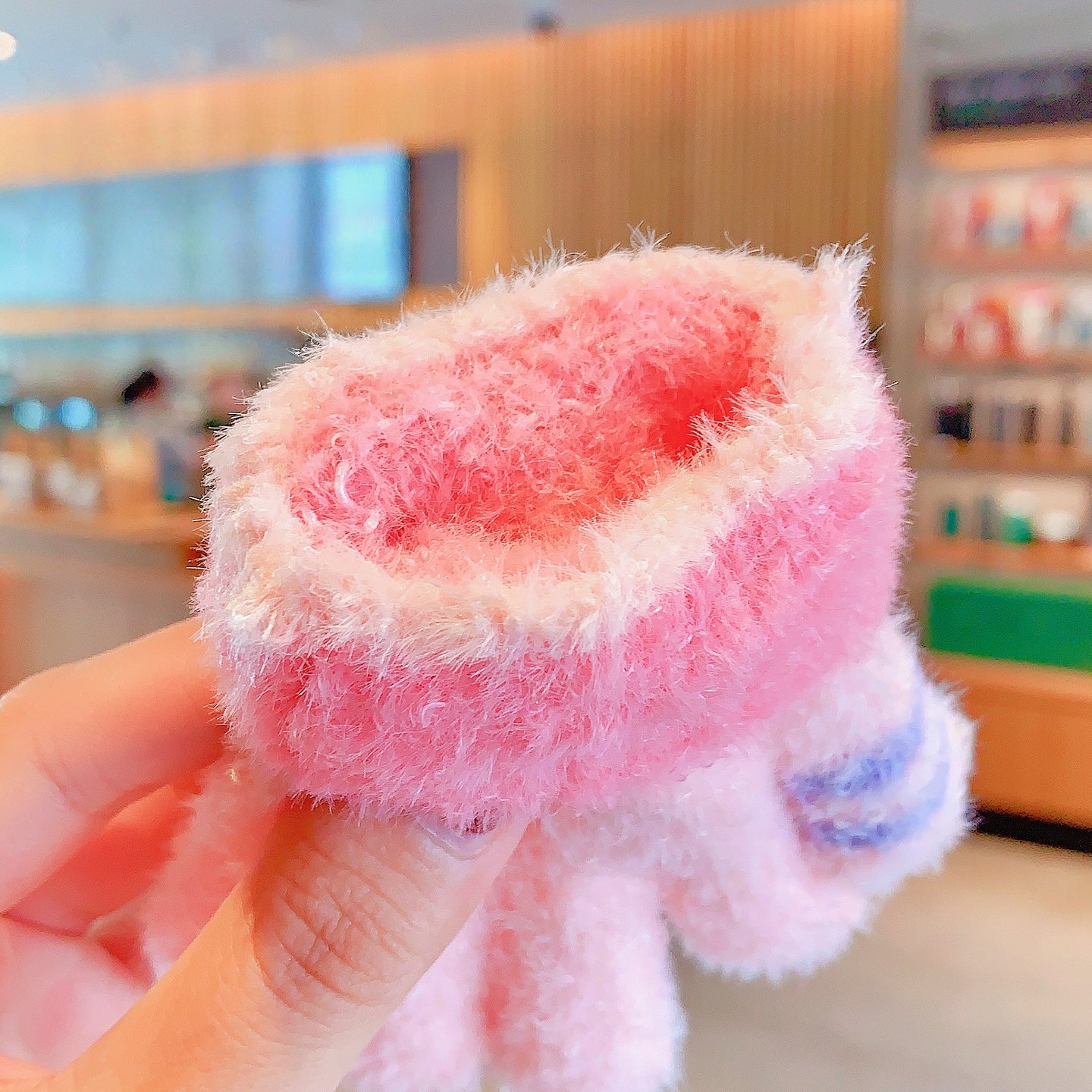 Full Finger Gloves Dinosaur Cat Capybara Winter Knit Warm Mittens Soft Lined Fleece Thermal Outdoor Stretchy Gloves for Kids boys girls (Bow)