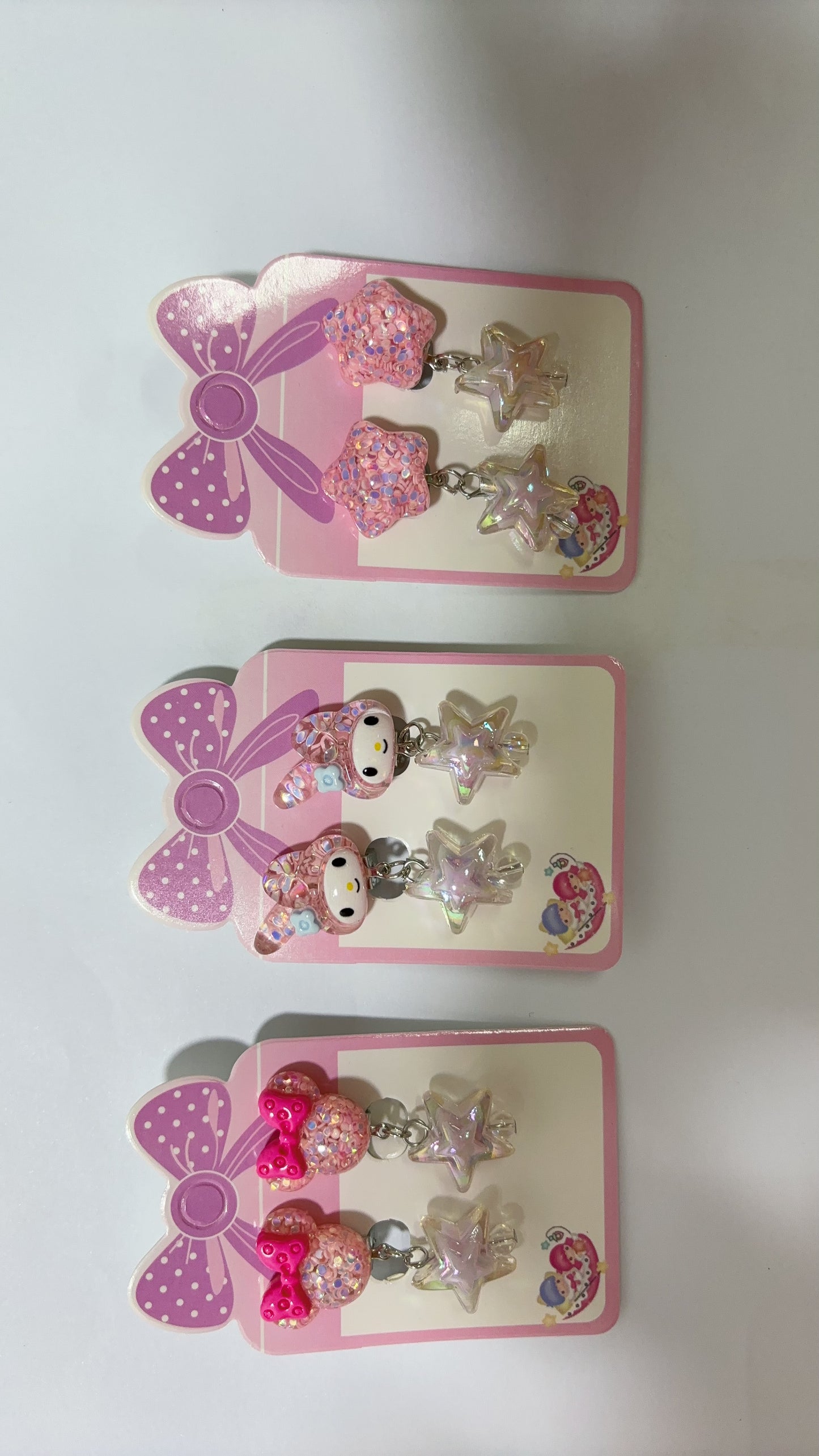 3 Pairs kids Clip On Earrings for Girls Cute Earrings No Pierced Princess Play Girls Dress Up Jewelry Set for Kids