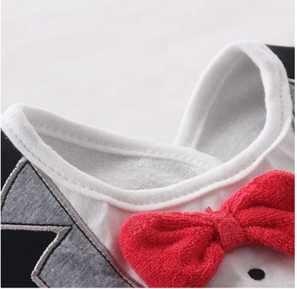 2PCS Baby Kids Bibs BOY MIXED DESIGN COTTON GENTLEMAN BOW FEEDING Bandana Apron Weaning