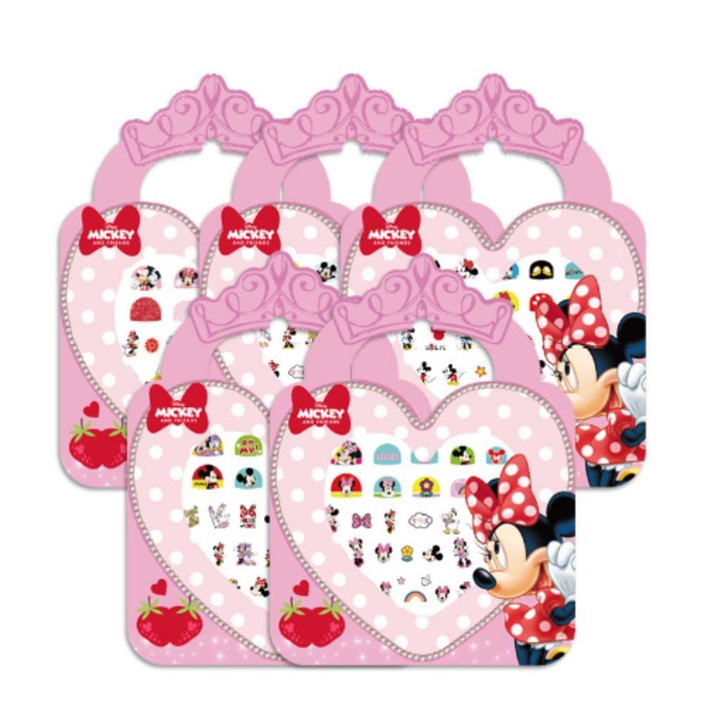 5 Sheets Toddlers Princess Elsa Minnie Kids Girls Nail Stickers Earring Stickers Art Decal Party Bag Fillers Decor for Kids Girls Birthday Gift