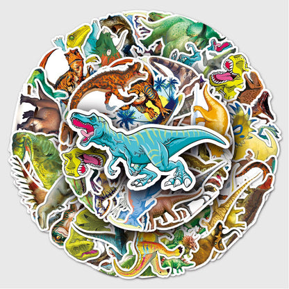 50pcs panda music Superheros Toy Kids Stickers Luggage Laptop Skateboard Waterproof Party Bag Fillers Waterbottle Decal Graffiti Patche (Dinosau)