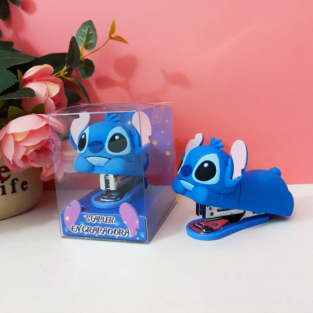 Stitch Portable Mini Cute Desktop Hand Stapler Mini Handheld Stapler for Office School Home or Travel Kids Gift Stationary