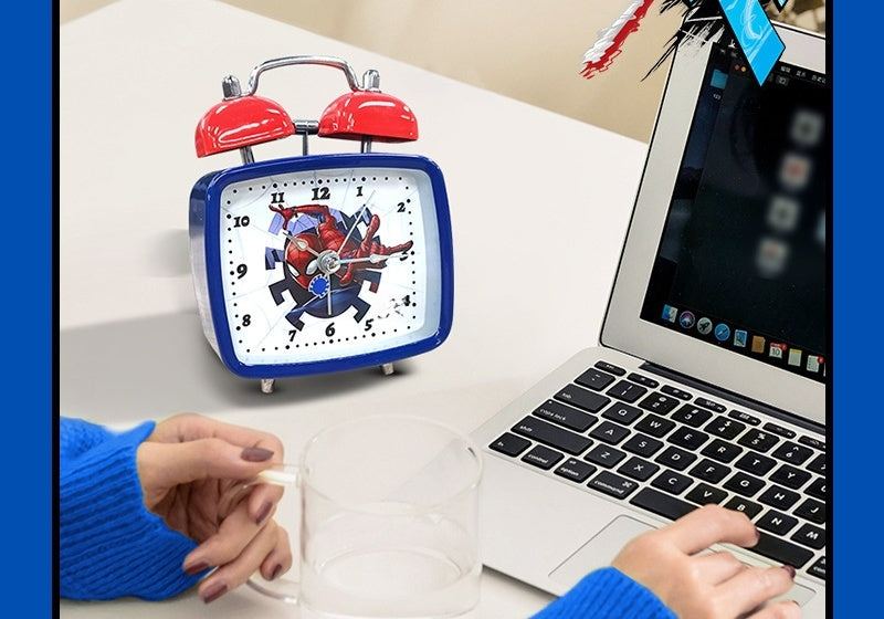 Princess Mermaid Kids digital Alarm Clock for Heavy Sleepers with Twin Bell and Large Digits, Loud Battery Retro Alarm Clock with Night Light for Bedside, Bedroom