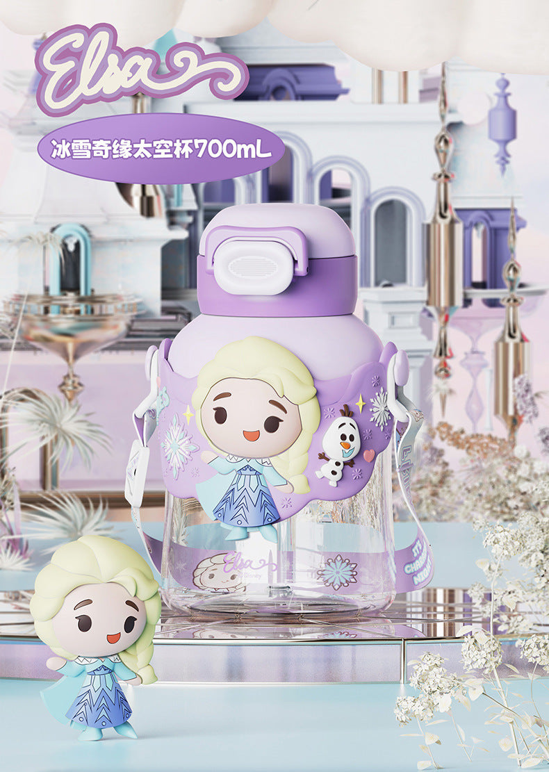 Buzz Frozen Spiderman Water Bottle Reusable Kids 700ml PP with Two Lids Leak Proof with straw Lid BPA Free Drinking bottle(Buzz)