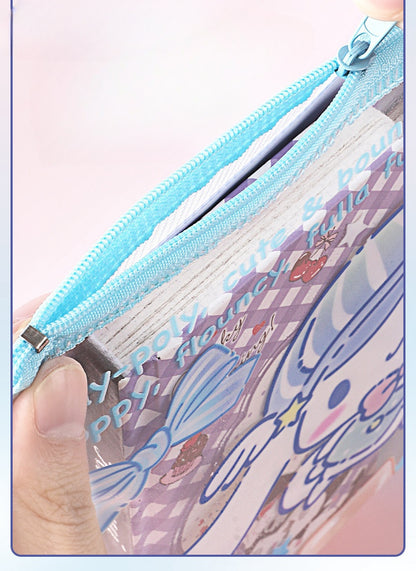 5PCS Plastic Wallets A4, 5 different designs Plastic Folders Popper Folder with Snap Closure, Lightweight Wallets for Document Office School Organization for Kids Adults