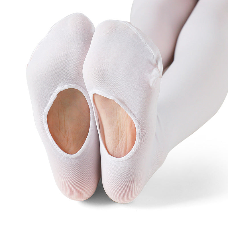 50 Denier Dance Ballet Tights Girls Womens Convertible Stretch Transition Footed Tights with Holes Ultra-soft Ballet Tights