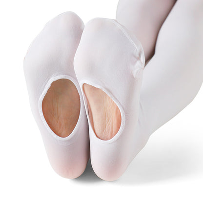 50 Denier Dance Ballet Tights Girls Womens Convertible Stretch Transition Footed Tights with Holes Ultra-soft Ballet Tights