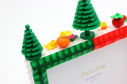 Photo Frame Christmas Tree DIY Colourful Bricks Picture Frames for Desk Decor Family Friends Kids Gifts 7x5 Portrait & Landscape Creative Crafts Gift Set Boys Girls (Christmas 7X5(12.7*17.8))