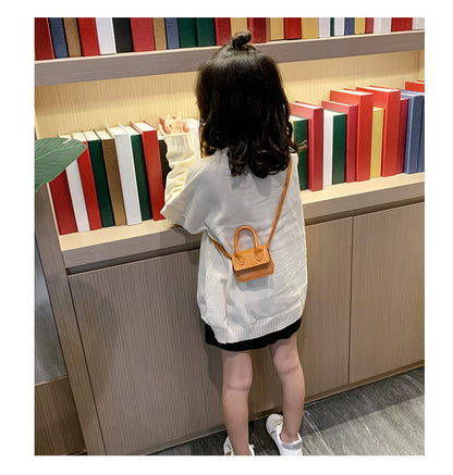 Shoulder Bag Girls Kids Children Handbags Portable Mini Coin Purse Messenger Crossbody Bag PU Mini Flip Bag Makeup Accessories Bags Gift Travel Holiday little small 9 * 4 * 13