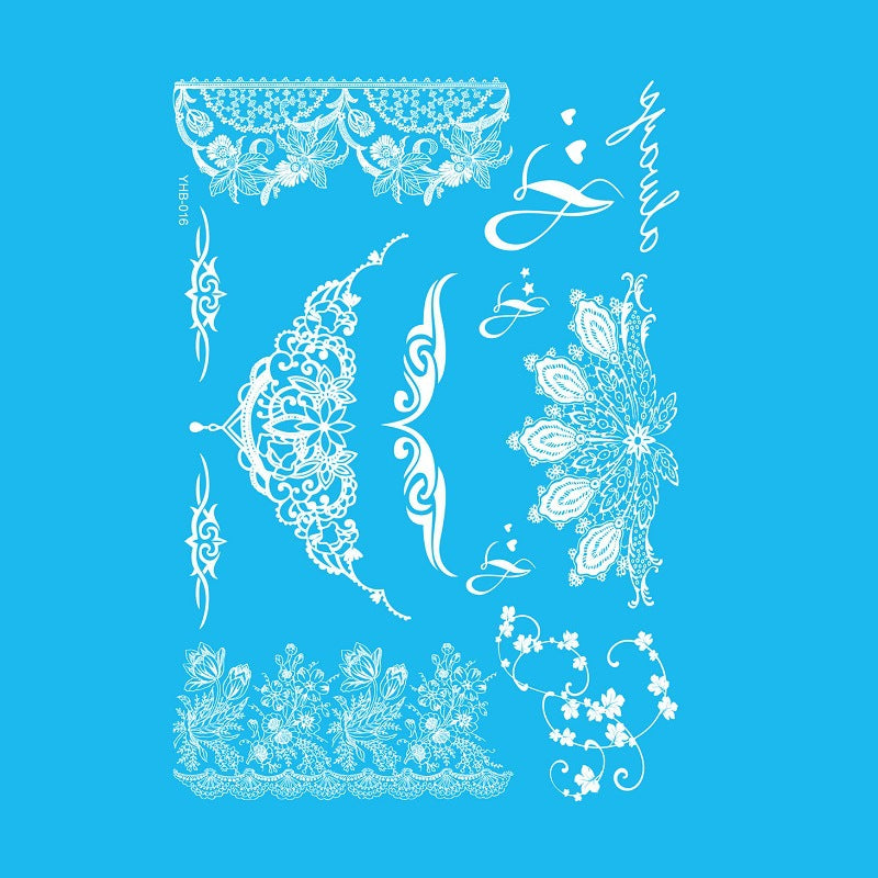 9 Sheets Women Men Gold Fashion Metallic Temporary Tattoos Waterproof Stickers Festival Fake Jewelry Tattoos Body Art