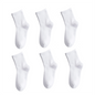 6 Pairs School Uniform Boys Girls Childrens Kids rich cotton plain sports ankle Socks Infant (White 12-18 Years)