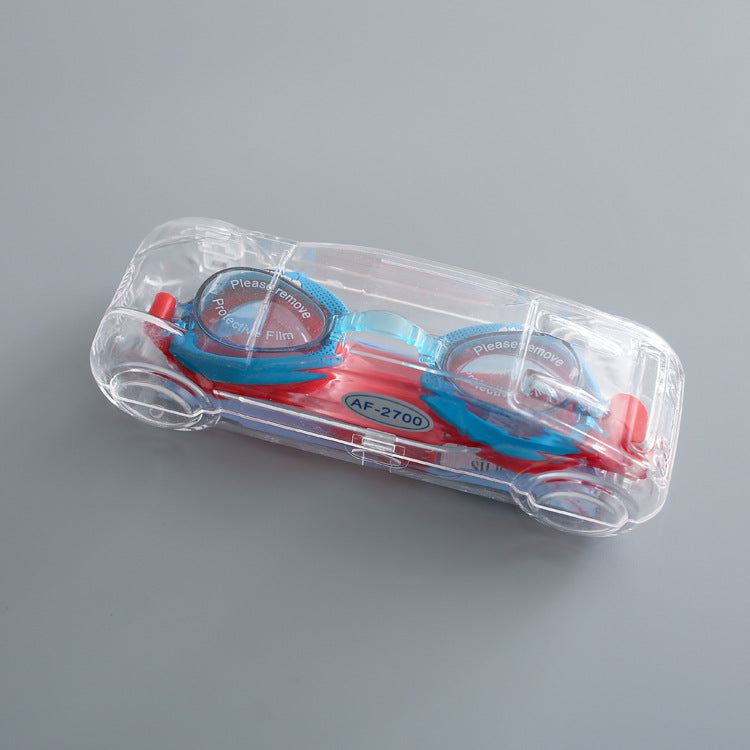 Kids Swimming Goggles Safe Soft Silicone Cap Hat Anti-Fog Waterproof No Leaking Crystal Clear Swim Goggles for Kids Children Boys Girls and Teens Age 3-15