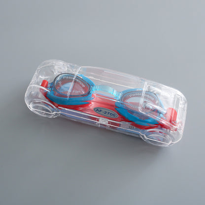 Kids Swimming Goggles Safe Soft Silicone Cap Hat Anti-Fog Waterproof No Leaking Crystal Clear Swim Goggles for Kids Children Boys Girls and Teens Age 3-15