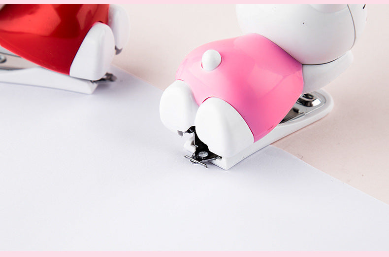 Mini Effortless Kitty Princess Desktop Staplers with 1000 Standard No.10 staples set Cute Stapler Gift for Student and Office School stationary Use （Hello Kitty）