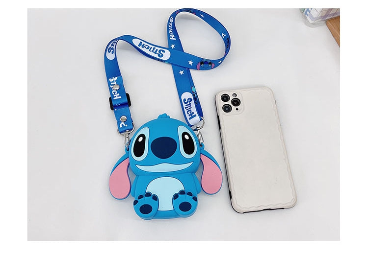 Kids Purse Girls Silicone Mini Children's Coin Purse Cute Cartoon Shoulder Bag Crossbody Bag Accessories Bags Adjustable Strap for Kids Gift Travel Holiday (White Cat)