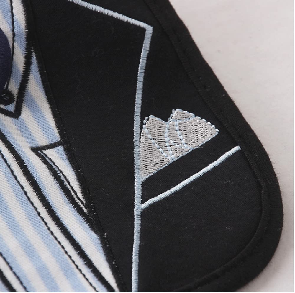 2PCS Baby Kids Bibs BOY MIXED DESIGN COTTON GENTLEMAN BOW FEEDING Bandana Apron Weaning