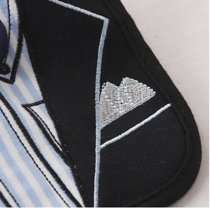 2PCS Baby Kids Bibs BOY MIXED DESIGN COTTON GENTLEMAN BOW FEEDING Bandana Apron Weaning