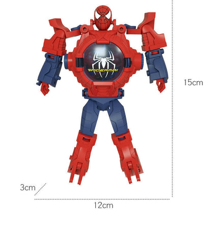 Superhero Robert Watch with 24 Super Projection Cartoon Hero Figurines Elsa  Princess, Electronic Watch for Boys Girls Projector 3D Watch(Spiderman)
