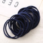 50Pcs Girls Women 2.5mm Thin School Uniform Endless Hair Elastics Bobbles Hair Ties Bands Ponios Ponytail Holders