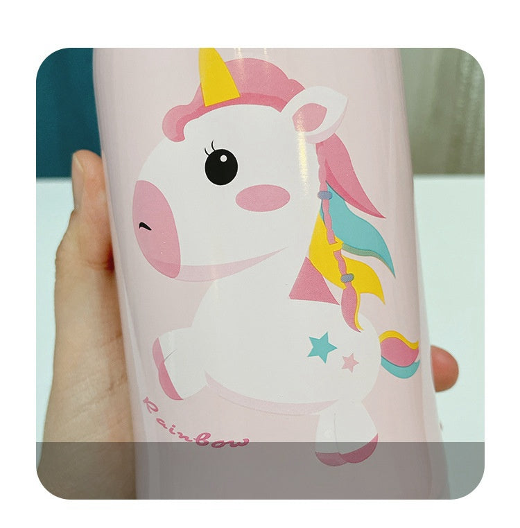 Kids Water Bottles for Girls, Stainless Steel Water Bottle for School, Vacuum Insulated, BPA-Free, Leak-Proof, Double-Walled, Metal Drink Bottle Hot Cold