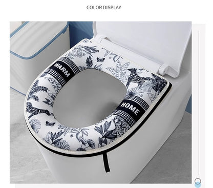 Bathroom Toilet Seat Closestool Washable Soft Warmer Mat Cover Pad Cushion Cover