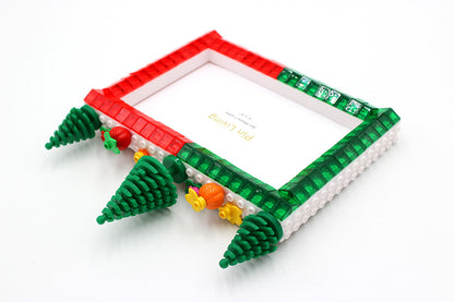 Photo Frame Christmas Tree DIY Colourful Bricks Picture Frames for Desk Decor Family Friends Kids Gifts 7x5 Portrait & Landscape Creative Crafts Gift Set Boys Girls (Christmas 7X5(12.7*17.8))