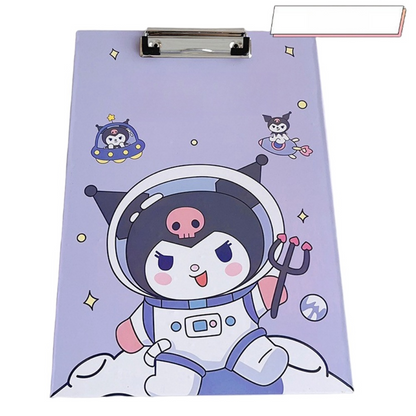 Wooden Clipboards Strong12.5 x 9 Inch A4 Size MClipboard Clipboards, Lightweight Wallets for Document Office School (Kuromi, A4)