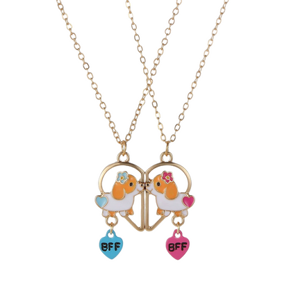 Best Friend Necklace Set, Matching BFF for 2 or 3 Friends, Ideal Friendship Jewelry Gift for Girls, Women, Sisters, Perfect for Birthdays and Special Occasions (Dog 2 Friends)