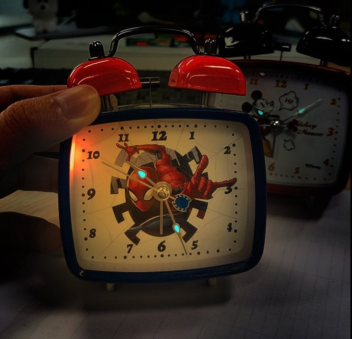 Princess Mermaid Kids digital Alarm Clock for Heavy Sleepers with Twin Bell and Large Digits, Loud Battery Retro Alarm Clock with Night Light for Bedside, Bedroom